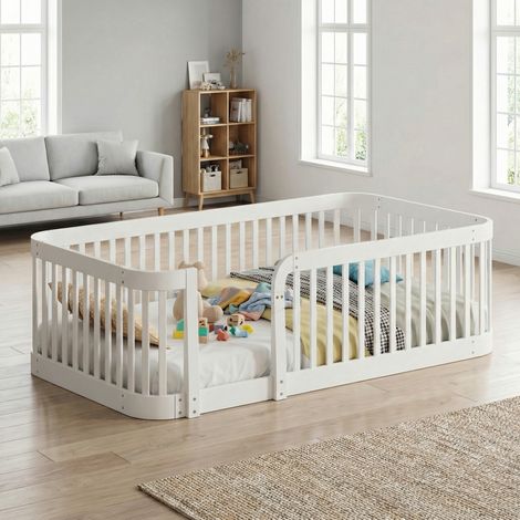 meuble rangement bébé modulable 140x200 cm blanc HAVRYA (1/5)
