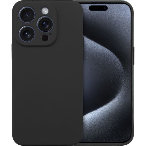 Custodia per iPhone 15 Pro Max, in silicone leggero, nera (1/5)