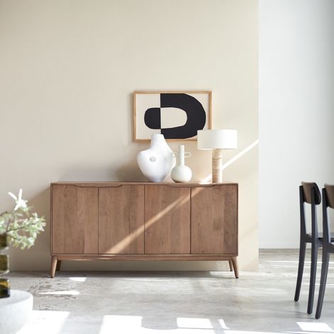 Tikamoon Gabrielle Buffet bas en manguier H 81 cm × L 160 cm × P 40 cm (1/5)