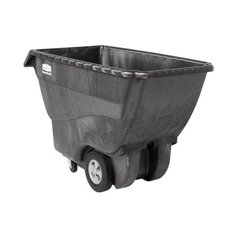 Chariot à Bascule de Jardin RUBBERMAID 600L Charge 454kg avec Poignée Noir - FG101300BLA (1/5)