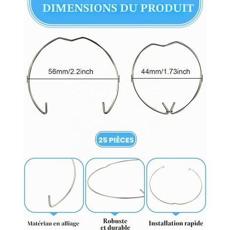 Anneaux De Fixation De Lampe, MR16 Anneaux À Ressort De Retenue, Anneaux À Ressort De Retenue Clips, Diamètre Pour Lampes Ampoules Halogènes LED (1/4)