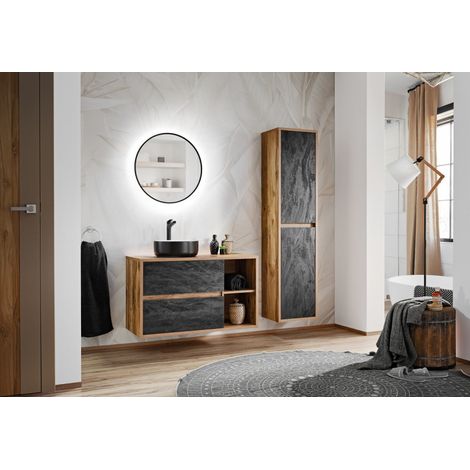 Ensemble complet de salle de bain 100 cm - 3 éléments - New York - Livraison gratuite
