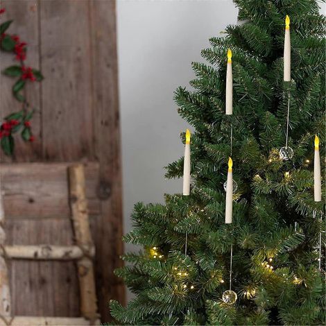 Bougies de Noël flottantes sans flamme blanches B-- (1/5)