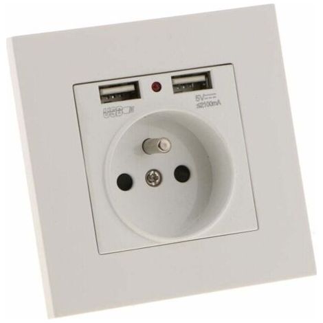 Presa a muro Sharplace, presa a muro, doppia USB 5V/2100mA, comoda e facile da gestire presa USB a 2 porte