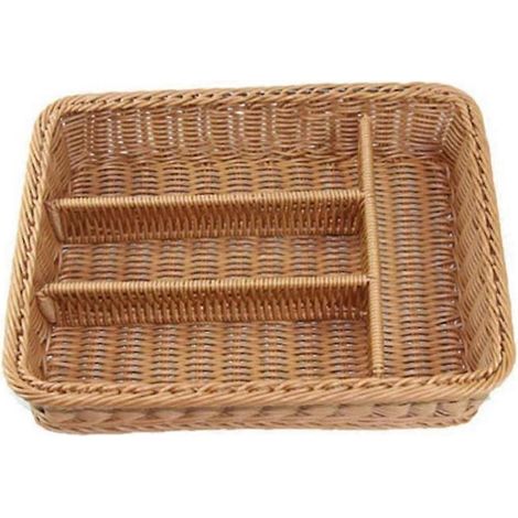 Besteckkorb aus Rattan, Aufbewahrungskorb für Besteck und Essstäbchen