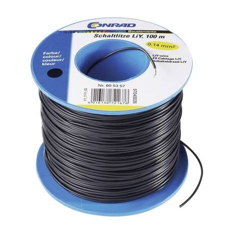 TRU COMPONENTS 1566836 Fil de câblage LiY 1 x 0.14 mm² jaune 100 m (1/3)