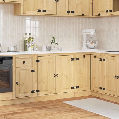 Schrank SKI Honigbraun 80 x 46 x 81.5 cm Massives Kiefernholz