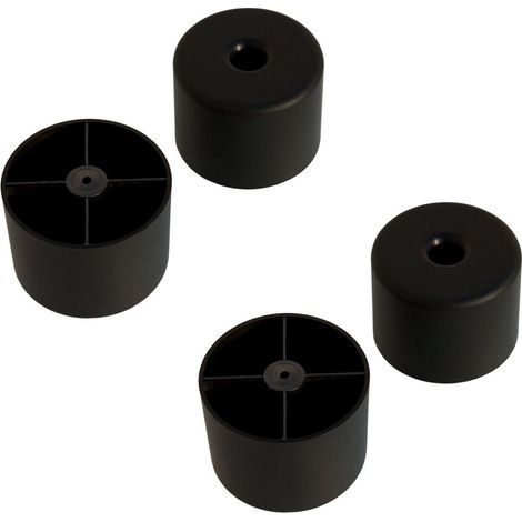 Cyclingcolors – Lot de 4 pieds de meuble 50mm x 30mm – Plastique rigide – Forme ronde pour canapé, table, fauteuil – Fixation rapide (1/2)