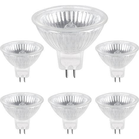 Ampoule Halogene GU5.3 35W 12V, 400lm Blanc Chaud 2700K Dimmable, Ampoule Spot Halogène MR16, pack de 6