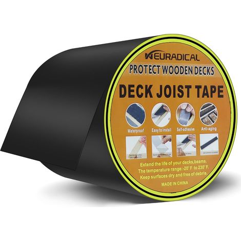 Ruban de Solive de Terrasse en Butyle étanche et Résistant Aux Intempéries – Ruban Adhésif Clignotant Anti-corrosion Pour Solives et Poutres en Bois (1 pièce, 15,2 cm x 15,2 m) (1/5)