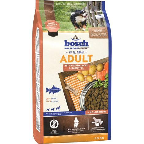 Bosch Trockenfutter für Hunde Adult 1 kg mit Lachs & Kartoffel Trockenfutter (1/3)