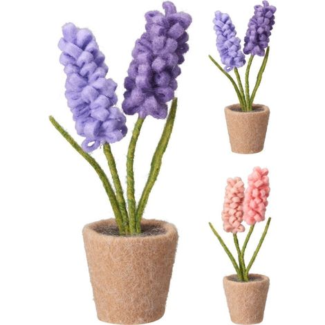 FLORES LAVANDA FIELTRO EN MACETA 21CM COLORES SURTIDOS
