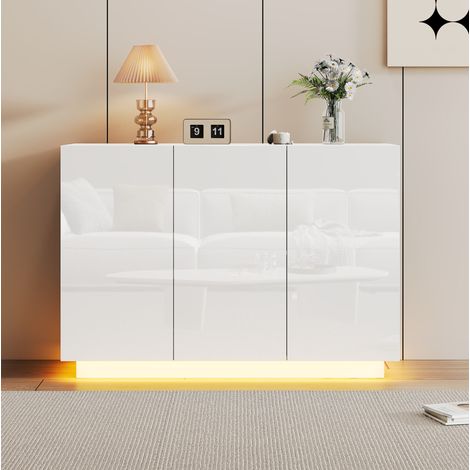MEUBLIV Vitrina 45x35x160 cm blanca brillante – LED, 1 balda de vidrio templado (1/5)