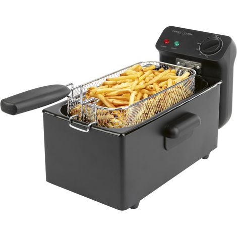 ProfiCook PC-FR 1325 Sencillo 3 L Independiente 2000 W Freidora Negro