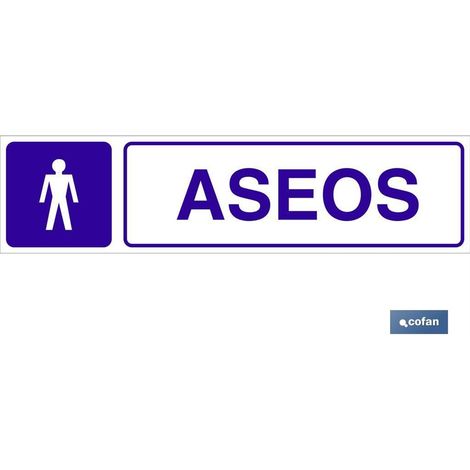 Panneau adhésif en verre 250x62mm avec image de toilettes pour hommes.