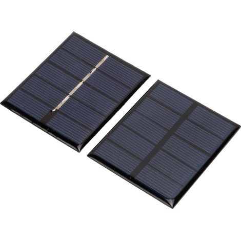 2 panneaux solaires 0.5W 2.5V polissilicium chargeur portable DIY pour petits appareils électriques (1/5)