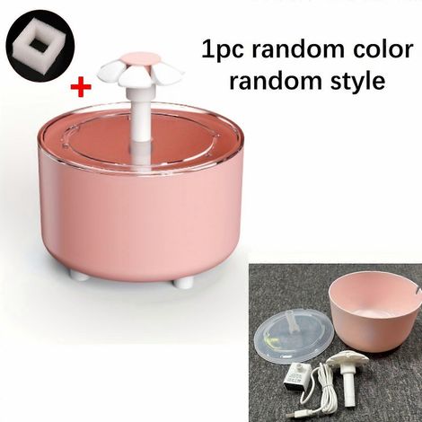 Fuente de agua automática para mascotas de 1,5 litros (50 oz), con circulación silenciosa y alimentación USB, diseño floral para gatos y perros. (1/5)