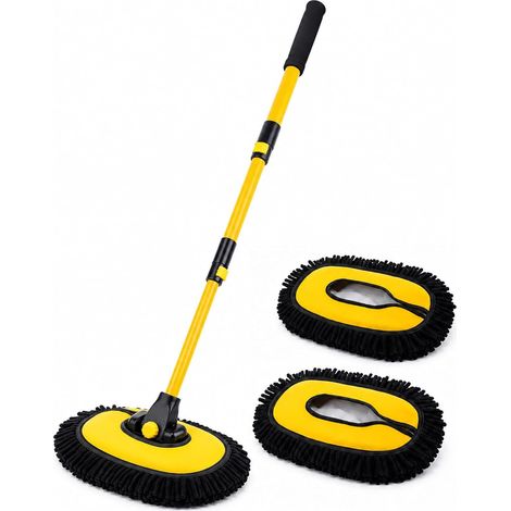 Brosse Lavage Voiture télescopique réglable en Microfibre Chenille (1/5)