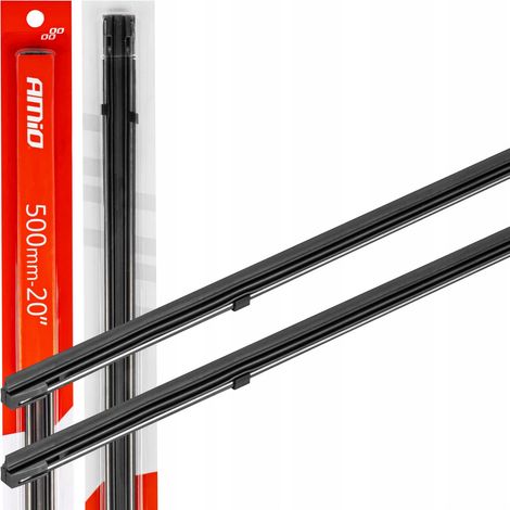 Gommini per spazzole tergicristallo 50 cm. 20" 500mm - 2 pz. AMIO-01341 (1/2)