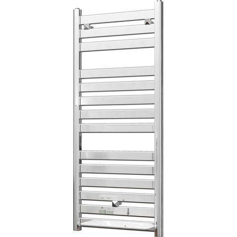 Capri - Chrome Towel Radiator - H1147mm x W500mm - Straight (1/3)