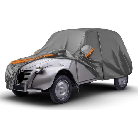 Housse de Voiture Adaptée pour Citroën 2CV 1948-1990 Citroen Dyane 1967-1983, Housse de Garage Complète Noire étanche avec Porte Zippée pour Neige, Pluie, Protection Tous Temps,Personnalisé pour Citro (1/5)