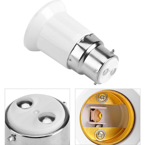 B22 auf E27 Lampenfassung-Adapter – 5er-Pack aus flammhemmendem Polycarbonat – Sockelkonverter für Glühbirnen