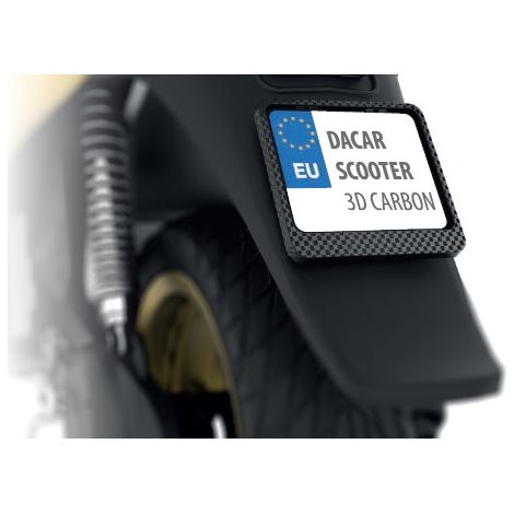 Telaio portatarga Biketec per scooter/scooter 3D colore carbonio (48792)