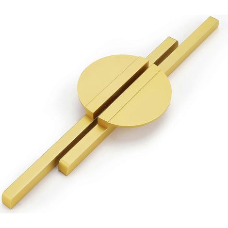 Ensemble de 4 poignées de meubles de cuisine, entraxe 128 mm, couleur or. Poignées de porte et de tiroir. (1/4)