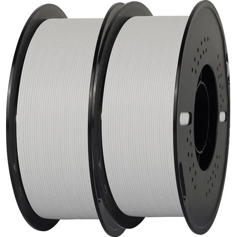 Filamento para impresora 3D, material PLA, acabado mate, blanco, 2 kg. (1/2)