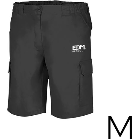 Bermuda Noir Sérigraphié Edm Confort Et Style Sérigraphié Pour Professionnels - Edm