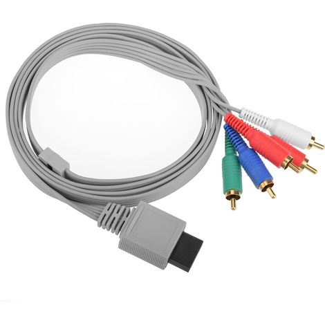 Cable Component HDTV AV Para Nintendo Wii - Salida Video Y Pr Pb - Audio Dolby Digital 5 1 - 720p 1080i 480p - 170 Cm (1/2)