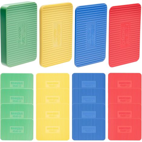 20 x Plastic Spacers, Plastic Wedges, Plastic Spacers for Glazing, Glass Doors and Windows (60 x 40 mm x 1.5/3/5/10 mm) (1/5)