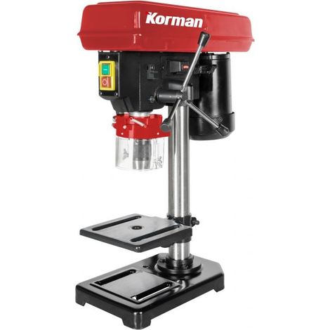 Perceuse à colonne 500W – Mandrin auto-serrant 16mm – 5 vitesses de 550 à 2500 tr/min – Profondeur de perçage max 50mm – Korman
