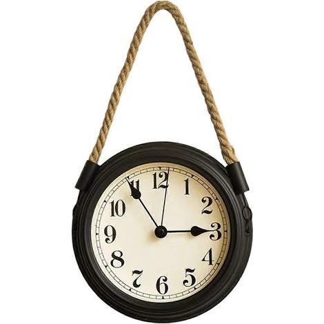 Horloge décorative vintage pour salon, à suspendre au mur, accessoires de décoration pour cuisine, horloge décorative 3D B (1/5)
