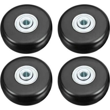Roulette Valise, Bagage Valise Réparation Roulette Charge Lourd 50mm Muette Caoutchouc Universelle Pivotante Roue Rechange Transport Remplace Roulette 4PCS pour Valise/Bagage/Sac à Dos/Voyage--