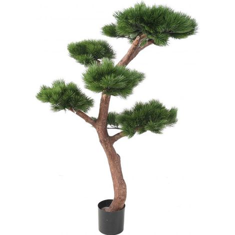Pegane – Plante artificielle bonsai UV résistant pour extérieur – Hauteur 150 cm – Largeur 90 cm – Tronc en fibre de verre – Feuillage PE UV (1/3)