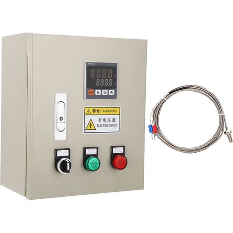 Régulateur de température PID 15KW triphasé 380V AC, boîtier intelligent thermostat avec thermocouple type K M6 2M (1/5)