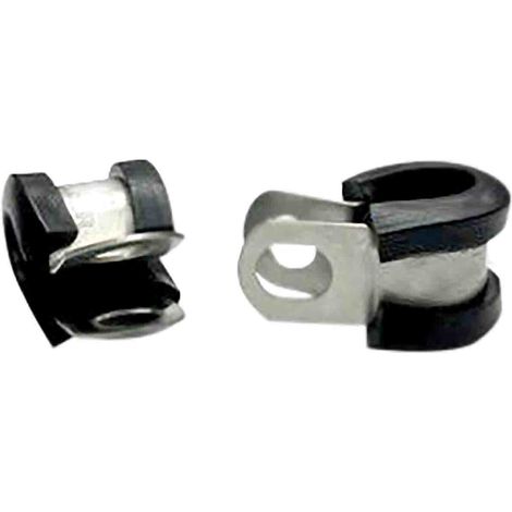 Clip en P, Acier Inoxydable A2 304 Noir, Diamètre intérieur 8mm ( Prix pour Sachet de 20 )