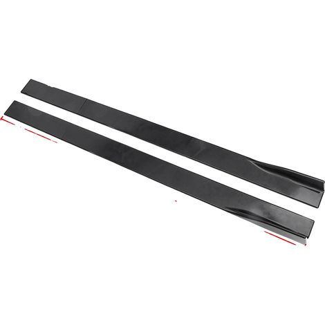 Extensiones de faldones laterales, ajuste universal, diseño aerodinámico, 2,2 m, color negro. (1/2)