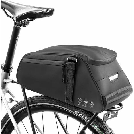 Kaelt - Sacoches vélo porte-bagages, sacoche porte-bagages vélo étanche, sacoche coffre vélo 3 en 1, sacoche vélo porte-bagages avec plusieurs poches et bandes réfléchissantes (1/4)