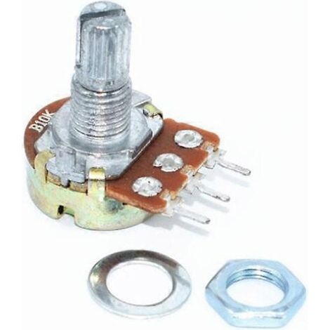 Potentiomètre B10k à axe fendu moleté long pour guitare basse électrique, potentiomètre de volume et de tonalité à courbe audio (1/5)