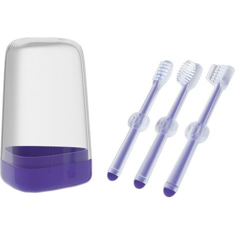 Brosse à dents en Silicone pour chat, 3 pièces, haute sécurité, Durable, poignée confortable, facile à utiliser, petit chien, pour la maison, animalerie (1/5)