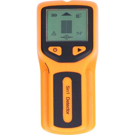 5-in-1 Balkensucher, Multifunktionaler Wandscanner, Gelber elektronischer Metallbalkensucher HW430 mit LCD-Display.
