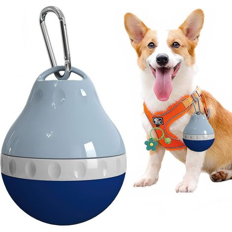 Bouteille d'eau de voyage pour chien avec gamelle amovible, anti-fuite, portable, en silicone, pliable et adaptée pour les petits animaux de compagnie pour la promenade en plein air, la randonnée, les (1/5)