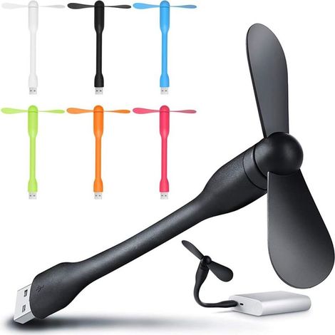 Mini-USB-Lüfter – Flexibel, 5 cm – 5 V – 1500 U/min – 25 dB – Für Laptop, PC, Powerbank – 6 Stück (1/5)