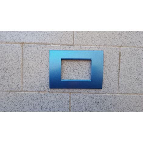 Trade Shop - Placca Placche Placchete Compatibili Living Light In Abs 3 4 7 Posti Colorate -      Blue Metallic Sky