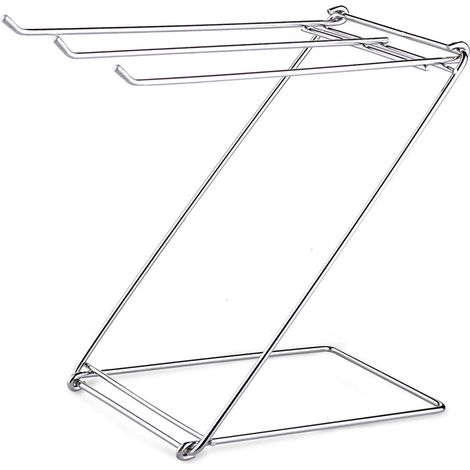 3-teiliger, Z-förmiger, klappbarer Handtuchhalter aus Edelstahl für Bad und Küche (1/5)
