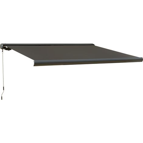 Store motorisé avec télécommande, kit de fixation inclus, armature métallique, gris anthracite, 3 x 2,5 m (1/5)