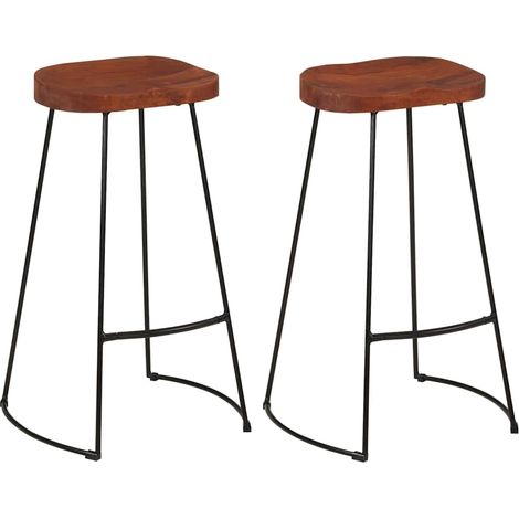 Gavin Barhocker 2 Stk. 50x40x78 cm Massivholz Mango vidaXL (1/5)
