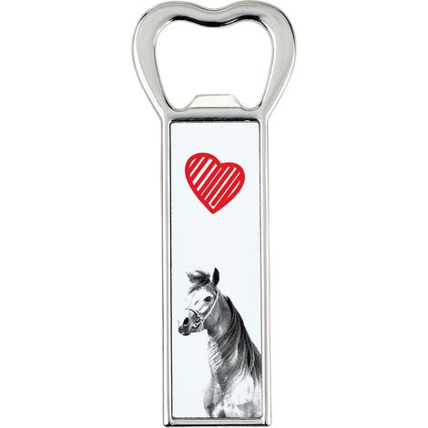 Apribottiglie con cavallo arabo, apribottiglie personalizzato per frigorifero, regalo unico per uomo di Art-Dog (1/5)